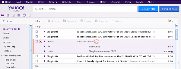 Yahoo Mail Conversazioni 2
