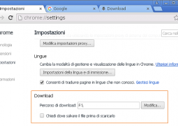 Google Chrome Cartella Download