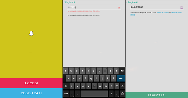 Snapchat, installazione e configurazione su Android