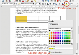 tabelle writer colore sfondo 1