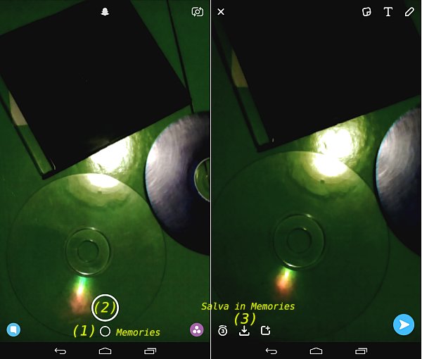 Snapchat, come funziona la funzione Memories