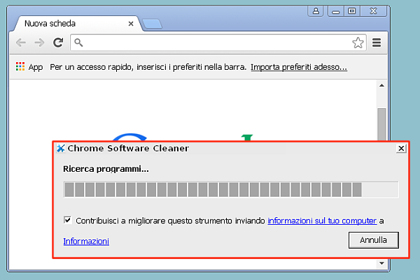 Google Chrome, rimuovere malware e popup