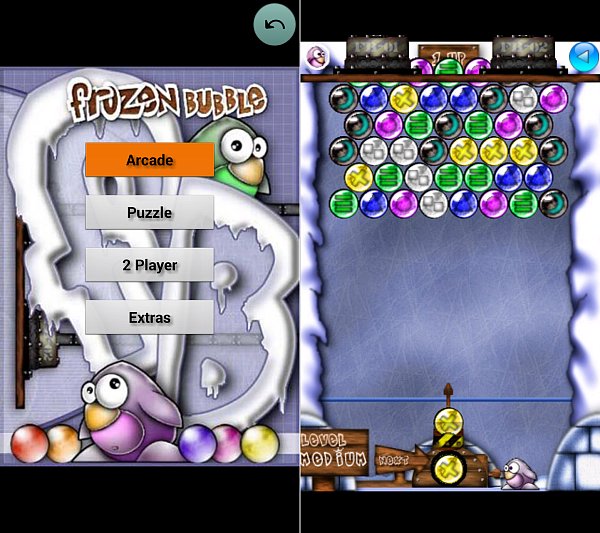 Giocare a Frozen Bubble su Android