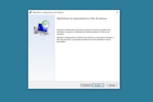 Creare un punto di ripristino su Windows 10