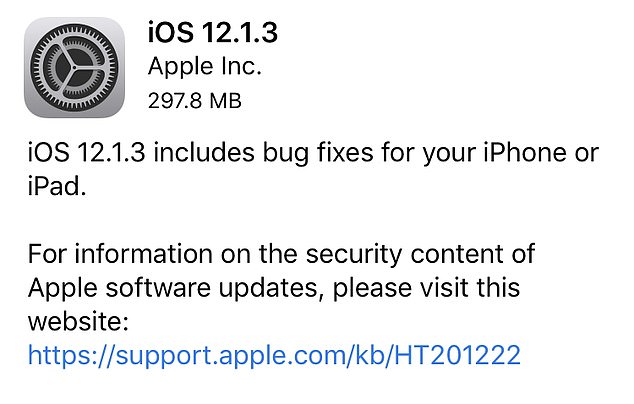iOS 12.1.3