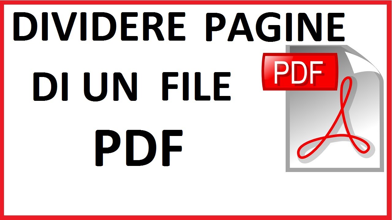 Dividere pagine pdf