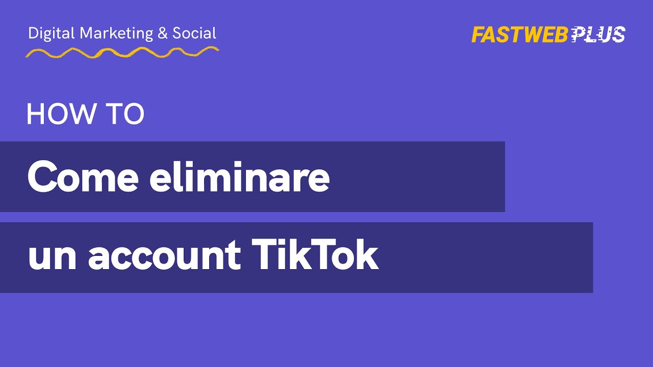 cancellare il profilo TikTok