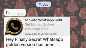messaggio WhatsApp Gold
