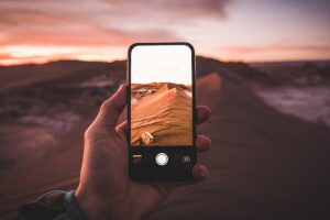 foto belle con lo smartphone